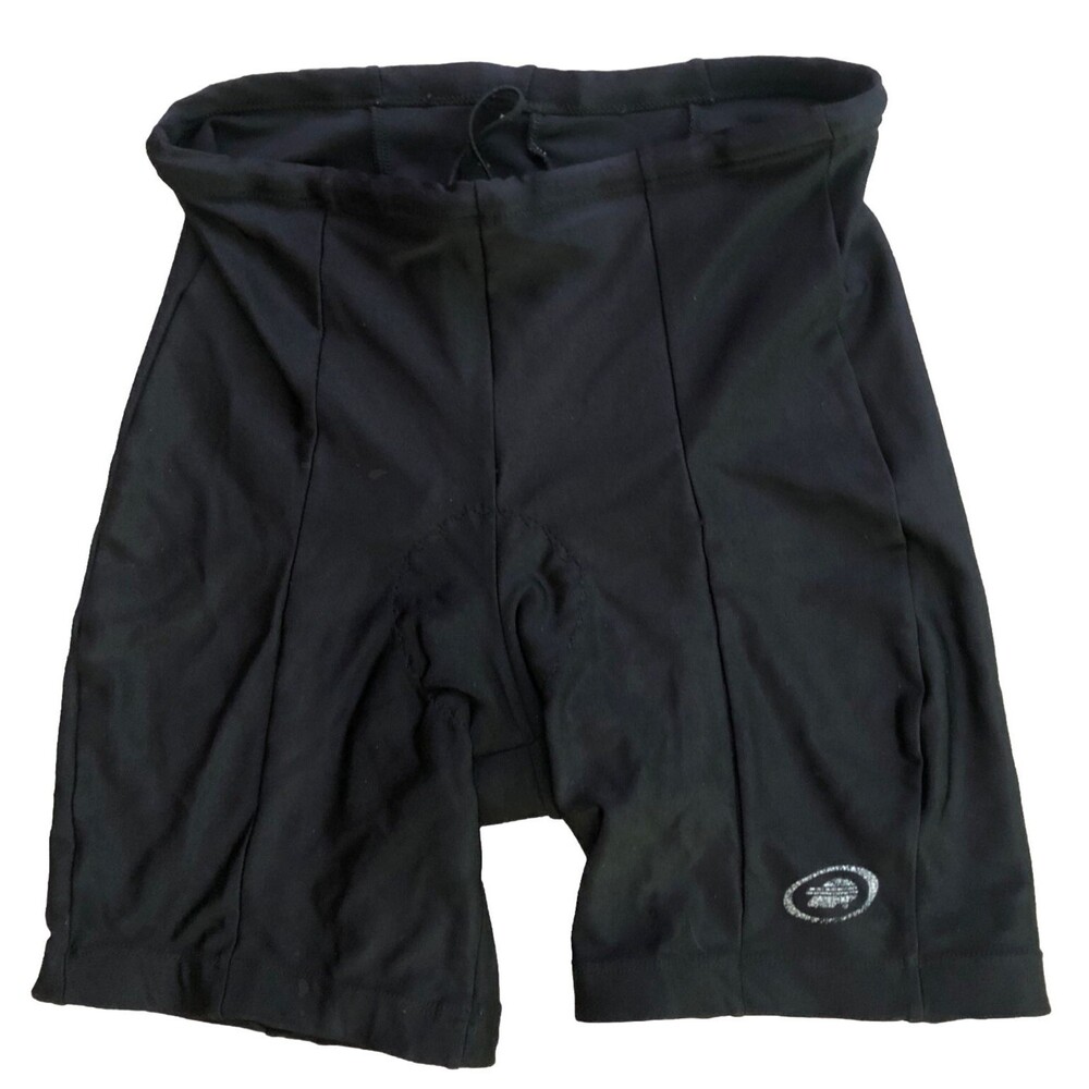 Performance Gel Padded Bicycle Cycling Shorts Mens L Black Bike USA Made